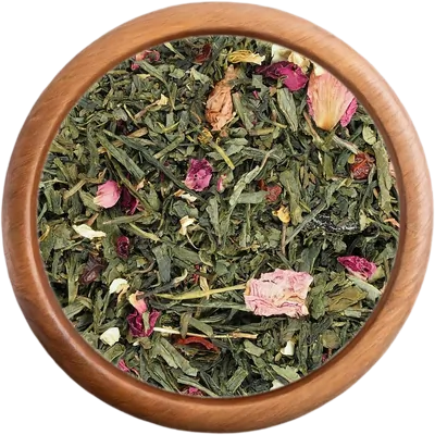 Zelený čaj s příchutí Sakura