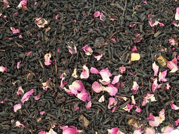 Černý čaj s příchutí Růžová zahrada
