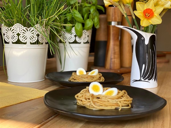 Velikonoční špagetová hnízda